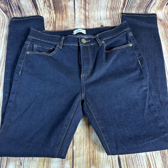 Loft SKINNY Womens Size 4 Blue Mid Rise Jeans Denim Pants Ann Taylor 28x27.5 - Picture 2 of 10